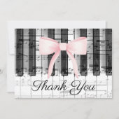 Pink Bow Bedankt kalligrafie op piano (Voorkant)