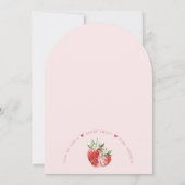Pink Bow Berry Sweet Baby shower Arch Kaart (Achterkant)