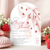Pink Bow Berry Sweet Baby shower Arch Kaart