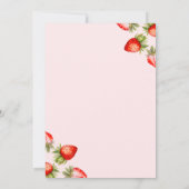 Pink Bow Berry Sweet Baby Shower Invitation Kaart (Achterkant)