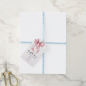 Pink Bow Birthday  Cadeaulabel (Met Touw)