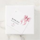 Pink Bow Birthday Invitation for Girls Bedankjes Labels (In situ)