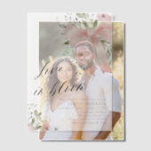 Pink Bow Bloemen Liefde in Bloom Vrijgezellenfeest Vellum Uitnodigingen (Offset (Koppel))