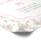 Pink Bow Bloemenboeken voor Baby Poster (Hoek)