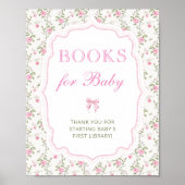 Pink Bow Bloemenboeken voor Baby Poster (Voorkant)