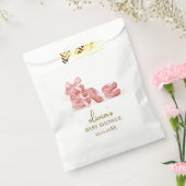 Pink Bow Bonjour Bébé French Macarons Baby shower Bedankzakje (Gezegeld)