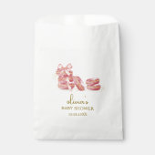 Pink Bow Bonjour Bébé French Macarons Baby shower Bedankzakje (Voorkant)
