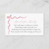 Pink Bow Books voor Baby Enclosure Kaart (Voorkant)