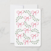 Pink Bow Bouquet Baby shower Kaart (Achterkant)