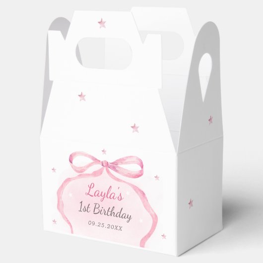 Pink Bow Boutique 1e verjaardagsfeestje Bedankdoosjes (Geopend)