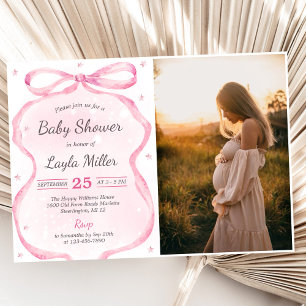 Pink Bow Boutique Baby shower Foto Kaart
