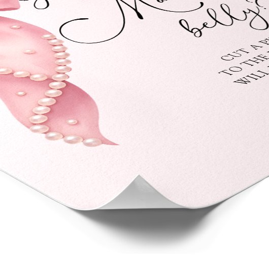 Pink Bow Bow How Big is Mommy's Belly Game Poster (Hoek)