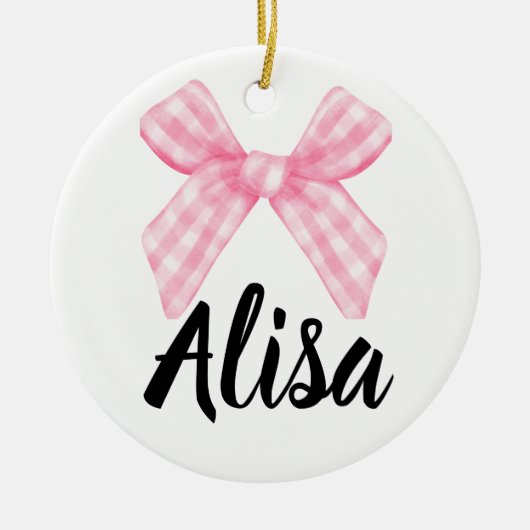 Pink Bow Bridesmaid Ornament  (Voorkant)