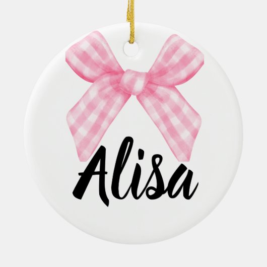 Pink Bow Bridesmaid Ornament  (Achterkant)