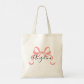 Pink Bow BridesMaid Tote Bag (Achterkant)