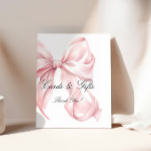 Pink Bow Cards and Gifts Sign Poster