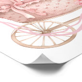Pink Bow Carriage Baby Shower Pacifier Hunt Poster (Hoek)
