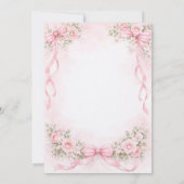 Pink Bow Castle First Birthday Kaart (Achterkant)