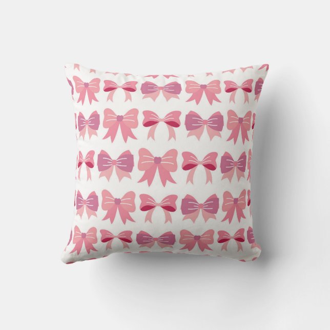 Pink Bow Charm Kussen (Achterkant)