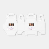 Pink bow cheers to 50 years anniversary wedding  bedankdoosjes (Uitgevouwen)