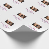 Pink bow cheers to 50 years anniversary wedding  cadeaupapier (Hoek)