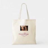 Pink bow cheers to 50 years anniversary wedding  tote bag (Achterkant)