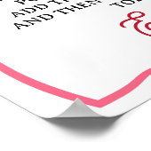 Pink Bow Cherries Graduation Shirley Drink Bar Poster (Hoek)