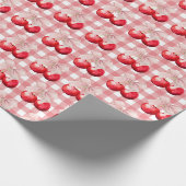 Pink Bow Cherry Blossom Cadeaupapier (Hoek)