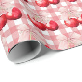 Pink Bow Cherry Blossom Cadeaupapier (Rol Hoek)