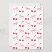 Pink Bow Cherry Wie Weet Mama Beste Douche Spel Kaart (Achterkant)