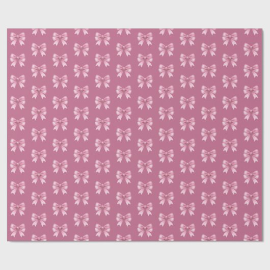 Pink Bow Christmas Cadeaupapier (Vlak)