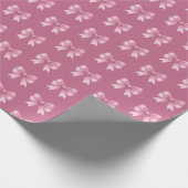 Pink Bow Christmas Cadeaupapier (Hoek)