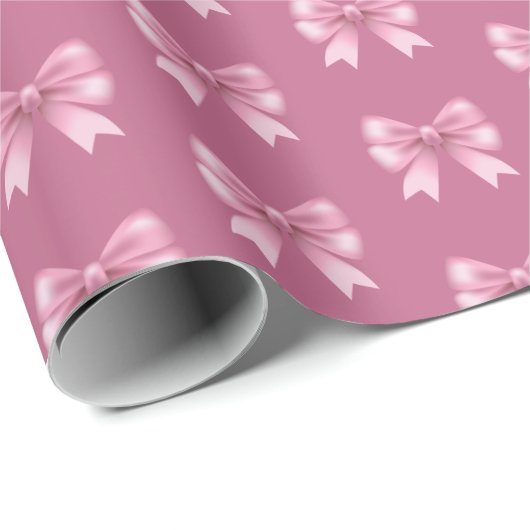 Pink Bow Christmas Cadeaupapier (Rol Hoek)