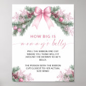 Pink Bow Christmas How Big is Mommy's Belly Game Poster (Voorkant)