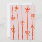 Pink Bow Christmas Kaart (Achterkant)