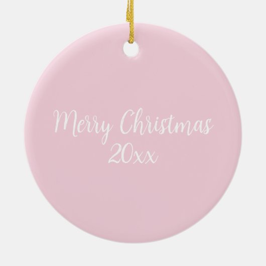 Pink Bow Christmas Keramisch Ornament (Achterkant)