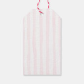 Pink Bow Christmas Tree Baby Shower Thank You Cadeaulabel (Achterkant)