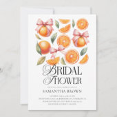 Pink Bow & Citrus Vrijgezellenfeest Kaart (Voorkant)