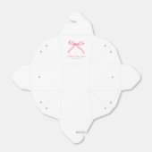 Pink Bow Classic Girly Coquette Baby shower Bedankdoosjes (Uitgevouwen)