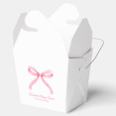 Pink Bow Classic Girly Coquette Baby shower Bedankdoosjes (Geopend)