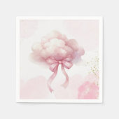 Pink Bow cloud for Baby Girl Shower  Servet (Voorkant)