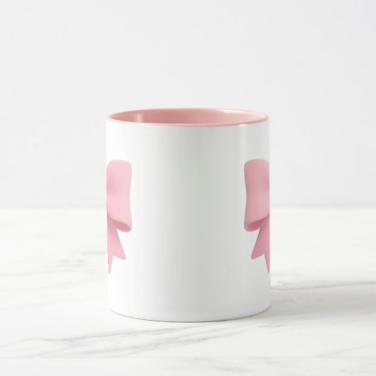 Pink Bow Coffee Mug 🎀 Mok (Midden)