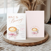 Pink Bow Coffee Vrijgezellenfeest Kaart