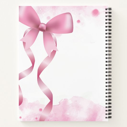 Pink Bow College heeft de samenstelling bepaald Notitieboek (Achterkant)