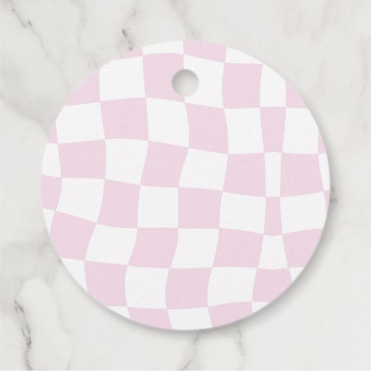 Pink Bow Coquette 1e Verjaardagsfeest Bedankjes Labels (Achterkant)