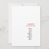 Pink Bow Coquette Baby shower - Bewerkbare naam, 5 Kaart (Achterkant)