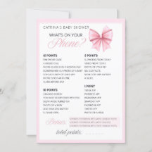 Pink Bow Coquette Baby shower - Bewerkbare naam, 5