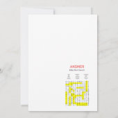 Pink Bow Coquette Baby shower - Bewerkbare naam, 5 Kaart (Achterkant)