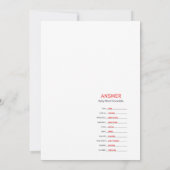 Pink Bow Coquette Baby shower - Bewerkbare naam, 5 Kaart (Achterkant)