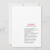 Pink Bow Coquette Baby shower - Bewerkbare naam, 5 Kaart (Achterkant)